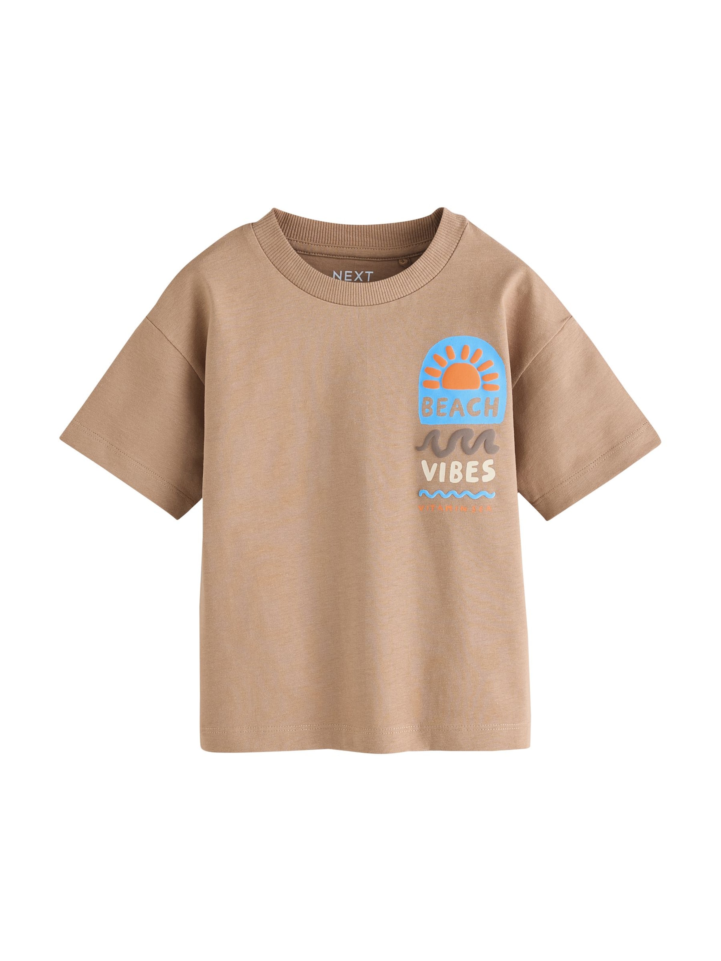 T-Shirt Next en marron : devant