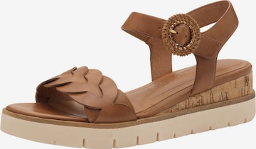 Sandales Tamaris en marron : devant