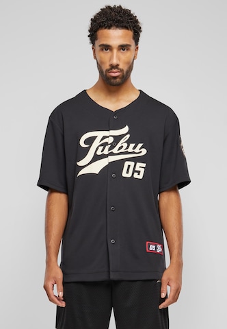 FUBU - Camiseta 'FM241-007-2 Varsity' en negro: frente