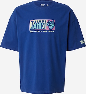 HOLLISTER Tričko - Modrá: predná strana