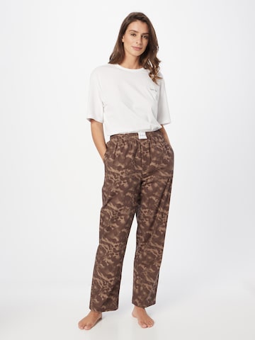 Calvin Klein Underwear Piżama w kolorze brązowy: przód