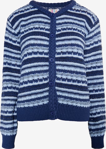 IZIA Knit cardigan 'Eyota' in Blue: front