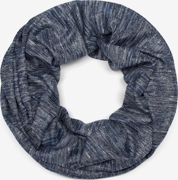 styleBREAKER Schlauchschal 'Loop Schal mit Glitzerfaden und kleinen Pailletten' in Blau: Vorderseite