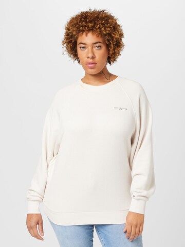 Tommy Hilfiger Curve Sweatshirt i beige: forside