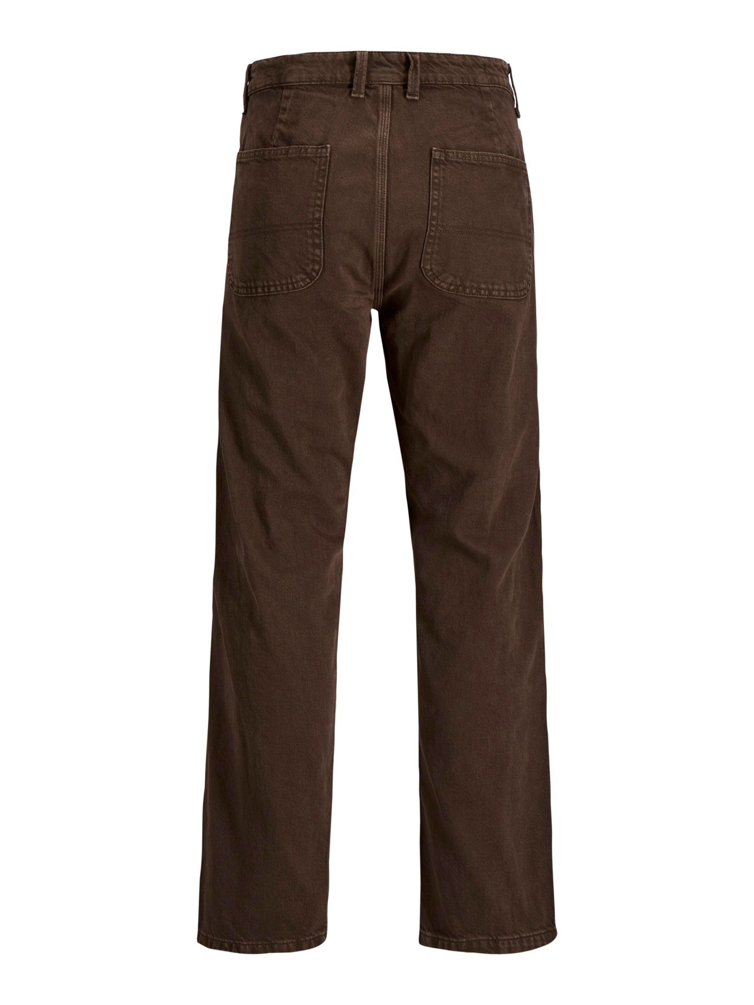 JACK & JONES Loose fit Jeans 'EDDIE' in Brown