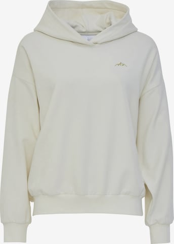 mazine Sweatshirt ' Donely Hoodie ' in White: front