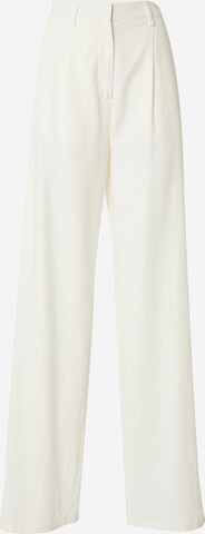 RÆRE by Lorena Rae Loose fit Pleat-front trousers 'Martha Tall' in White: front