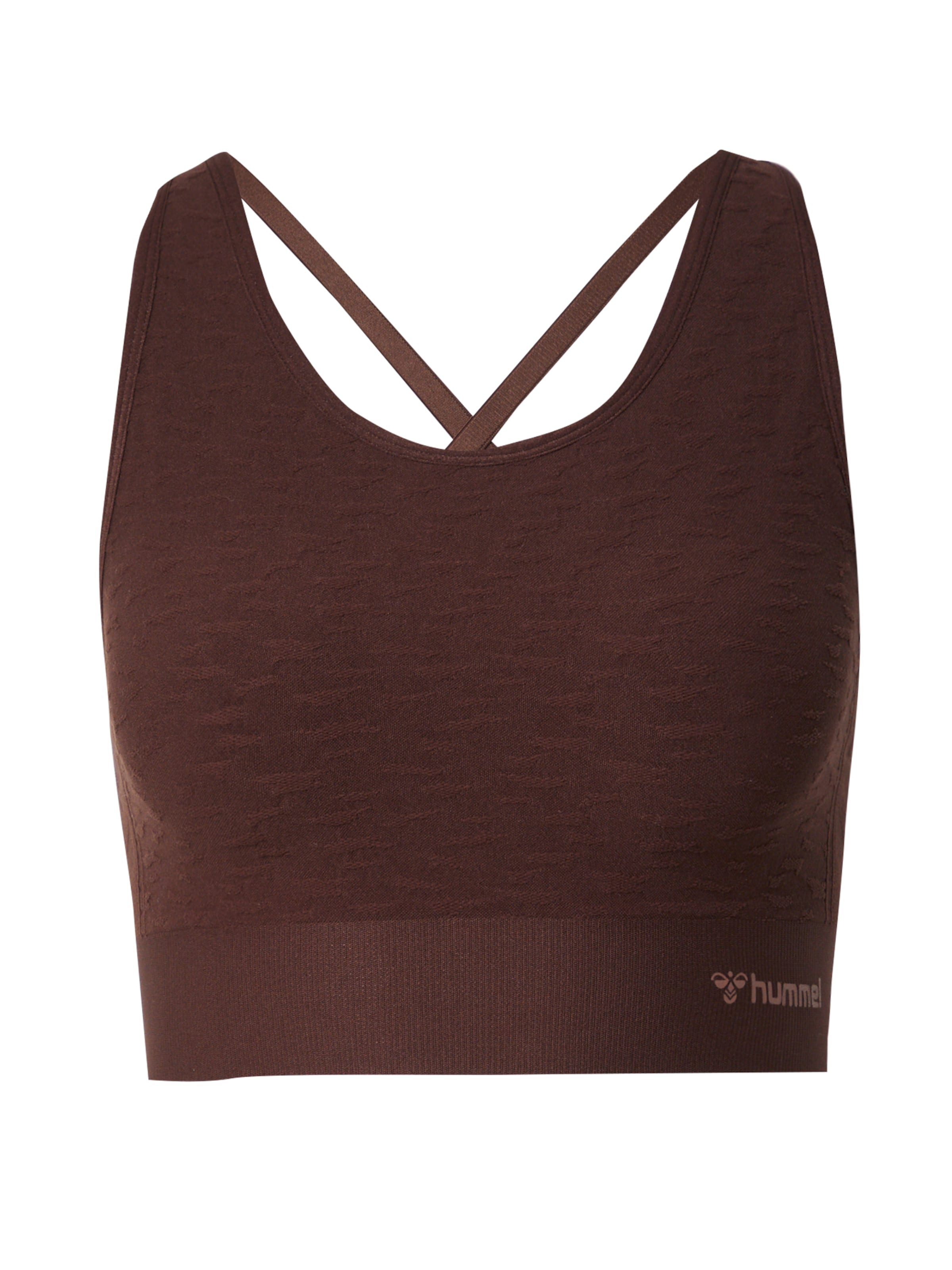 Hummel Bygelfri Sportbehå 'Focus Seamless' i brun: framsida