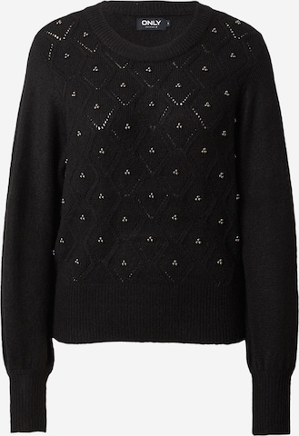 ONLY Sweater 'LEANDRA' in Black: front