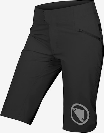 ENDURA Skinny Workout Pants in Black: front