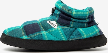 Nuvola. Hausschuh 'Boot Home Scotland' in Blau: Vorderseite