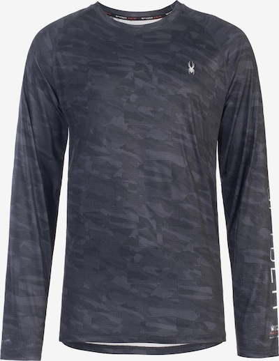 Sportiniai marškinėliai iš Spyder, spalva – tamsiai pilka / juoda / balta, Prekių apžvalga
