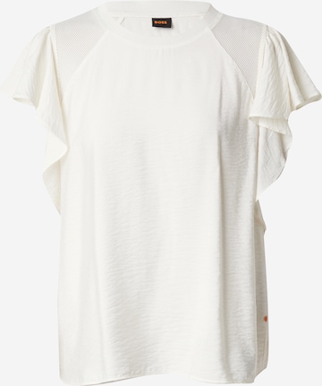 BOSS Orange - Blusa 'C_Benissa' em branco: frente