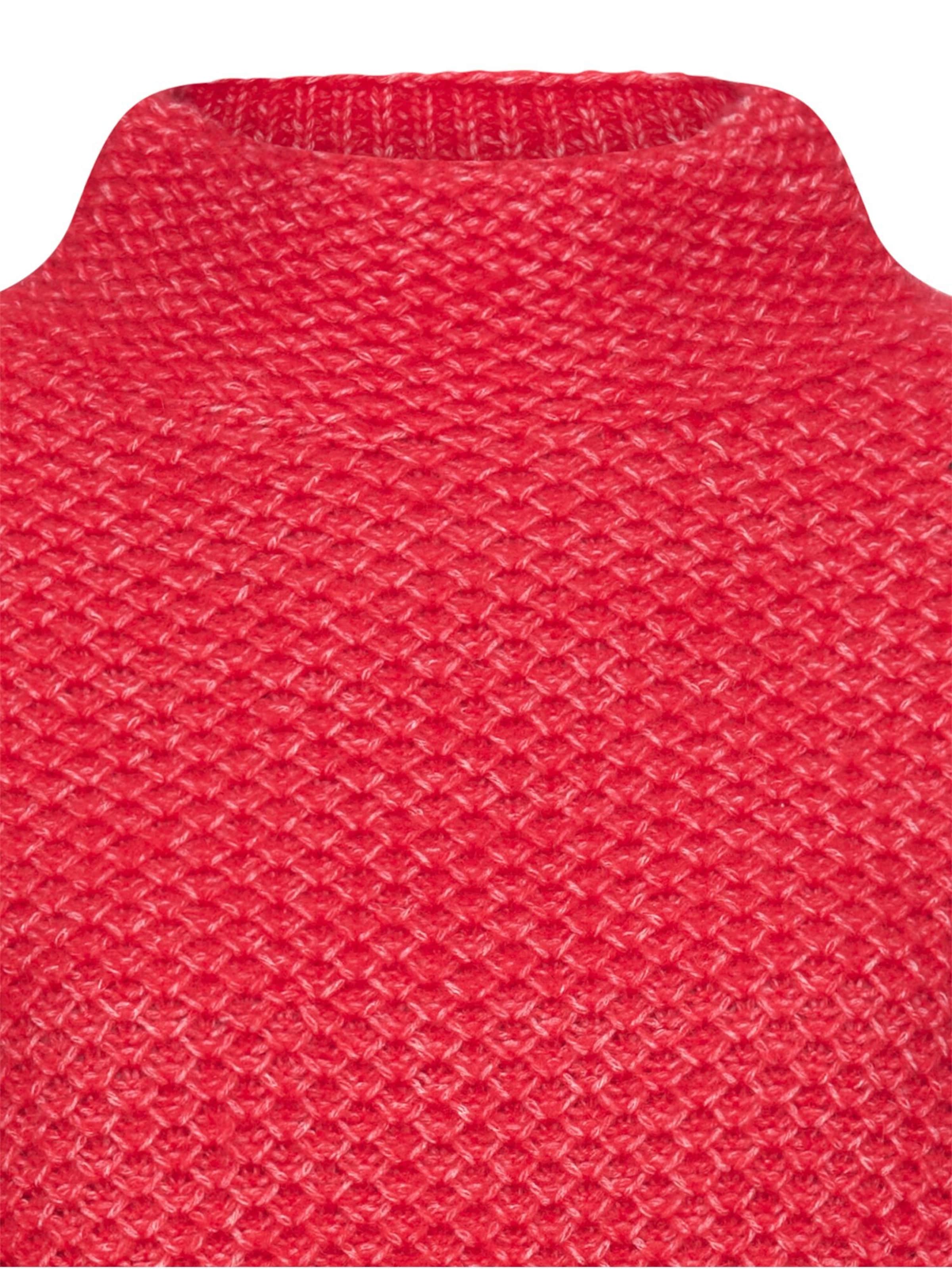 CAMEL ACTIVE Strickpullover mit überschnittenen Schultern in Rot