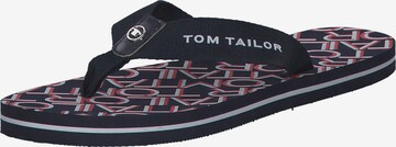 TOM TAILOR T-Bar Sandals in Blue: front