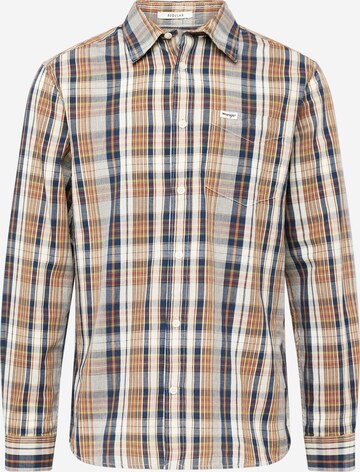 WRANGLER Regular fit Button Up Shirt in Brown: front