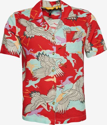 T-shirt 'Vintage Beach Resort' Superdry en rouge : devant