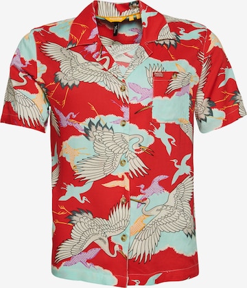 T-shirt 'Vintage Beach Resort' Superdry en rouge : devant