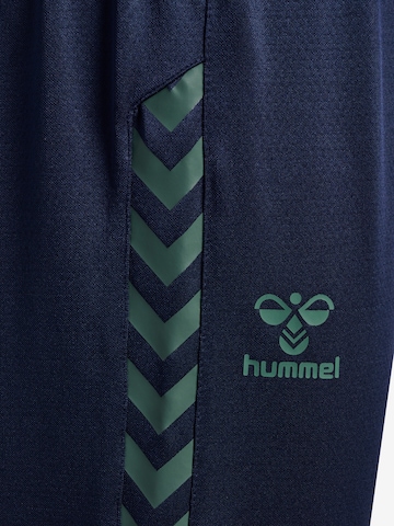 Hummel Tapered Workout Pants in Blue