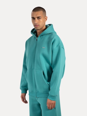 Smilodox Cedrik Basic Zipper Hoodie in Blau