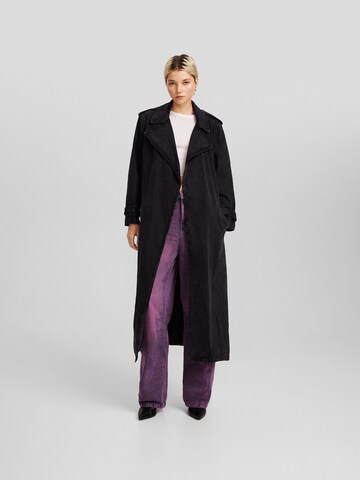 Bershka Between-Seasons Coat in Black