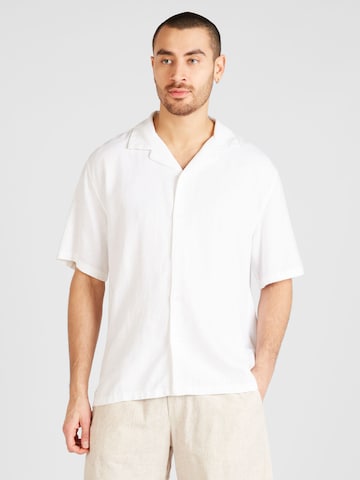 Abercrombie & Fitch Regular fit Overhemd in Wit: voorkant