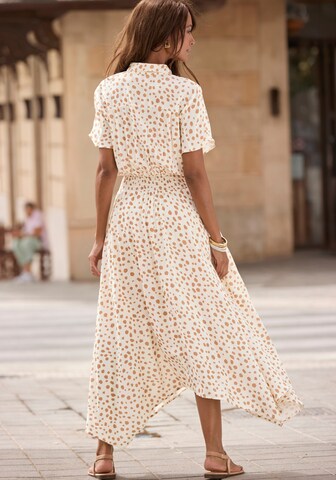 LASCANA Shirt dress in Beige
