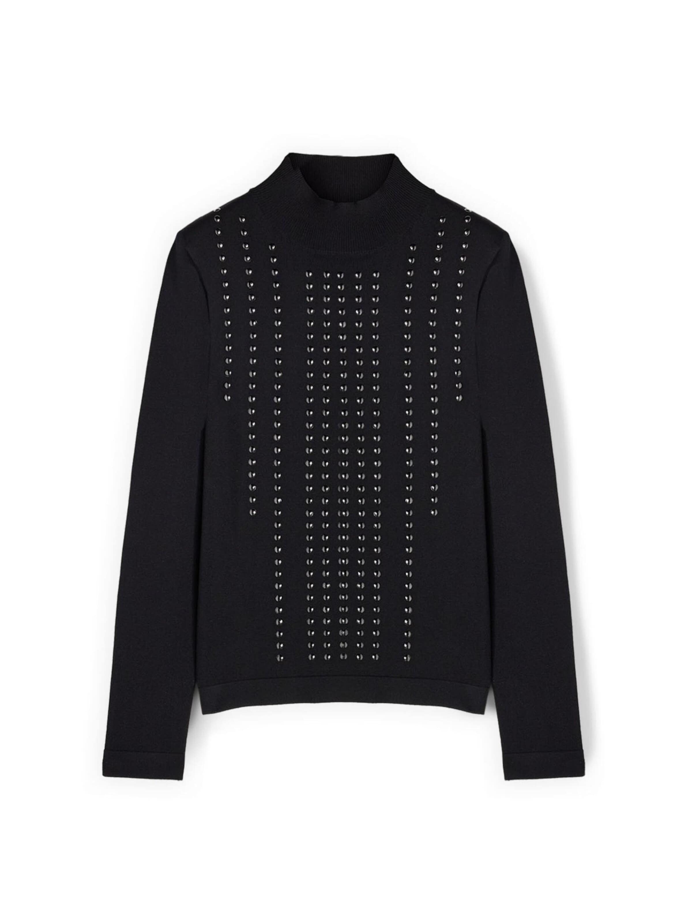 Pull-over MOTIVI en noir : devant
