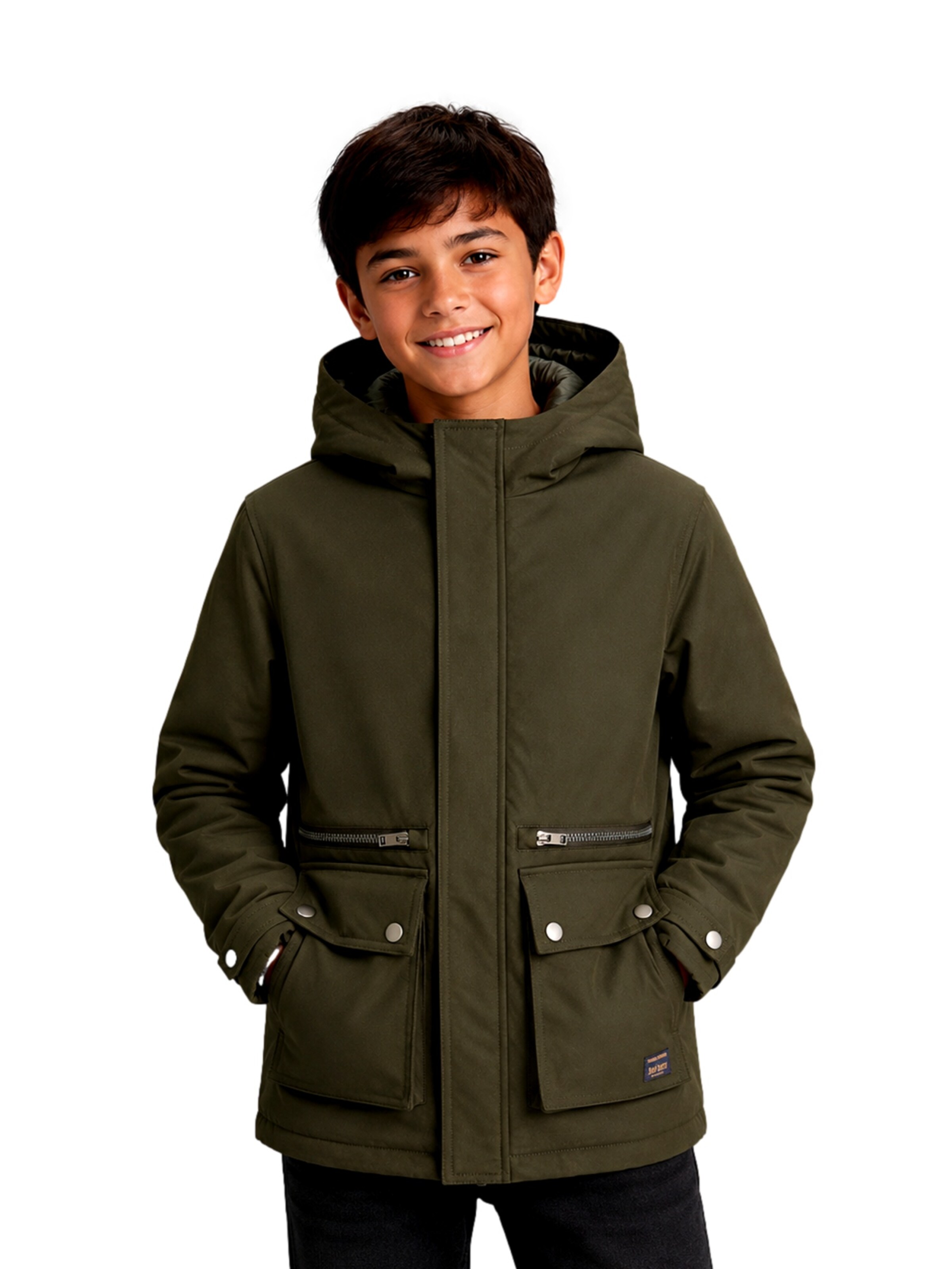 Jack & Jones Junior - Chaqueta de invierno 'JJEWOLF' en verde: frente