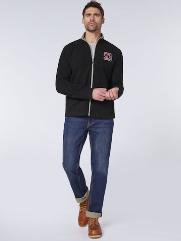 Oklahoma Jeans Fleecejacke in Schwarz