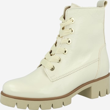 GABOR Lace-Up Ankle Boots in Beige: front