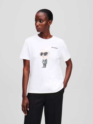 Karl Lagerfeld - Camiseta en blanco: frente