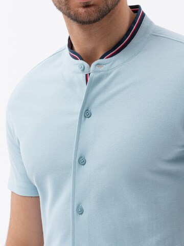 Ombre Slim fit Button Up Shirt 'K543' in Blue