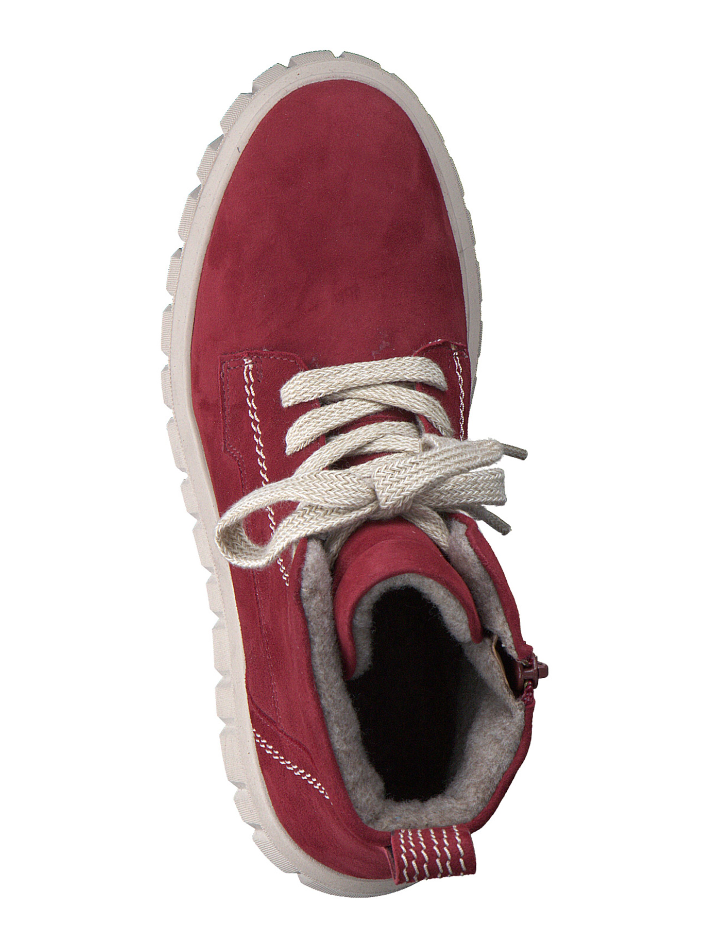 Tamaris Lace-up bootie in Red