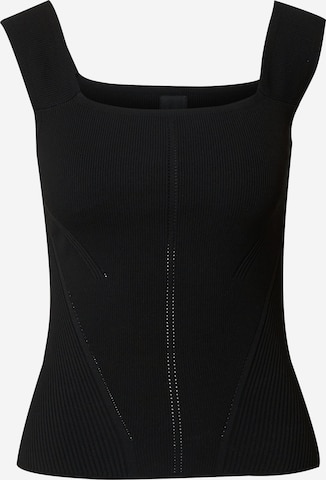 River Island - Top de punto en negro: frente