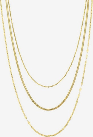 Collana 'Fine Triple Layer' di Hey Happiness in oro: frontale