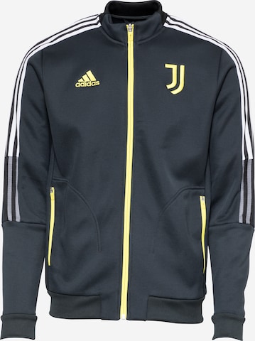 ADIDAS PERFORMANCE Athletic Zip-Up Hoodie 'Juventus Torino' in Black: front