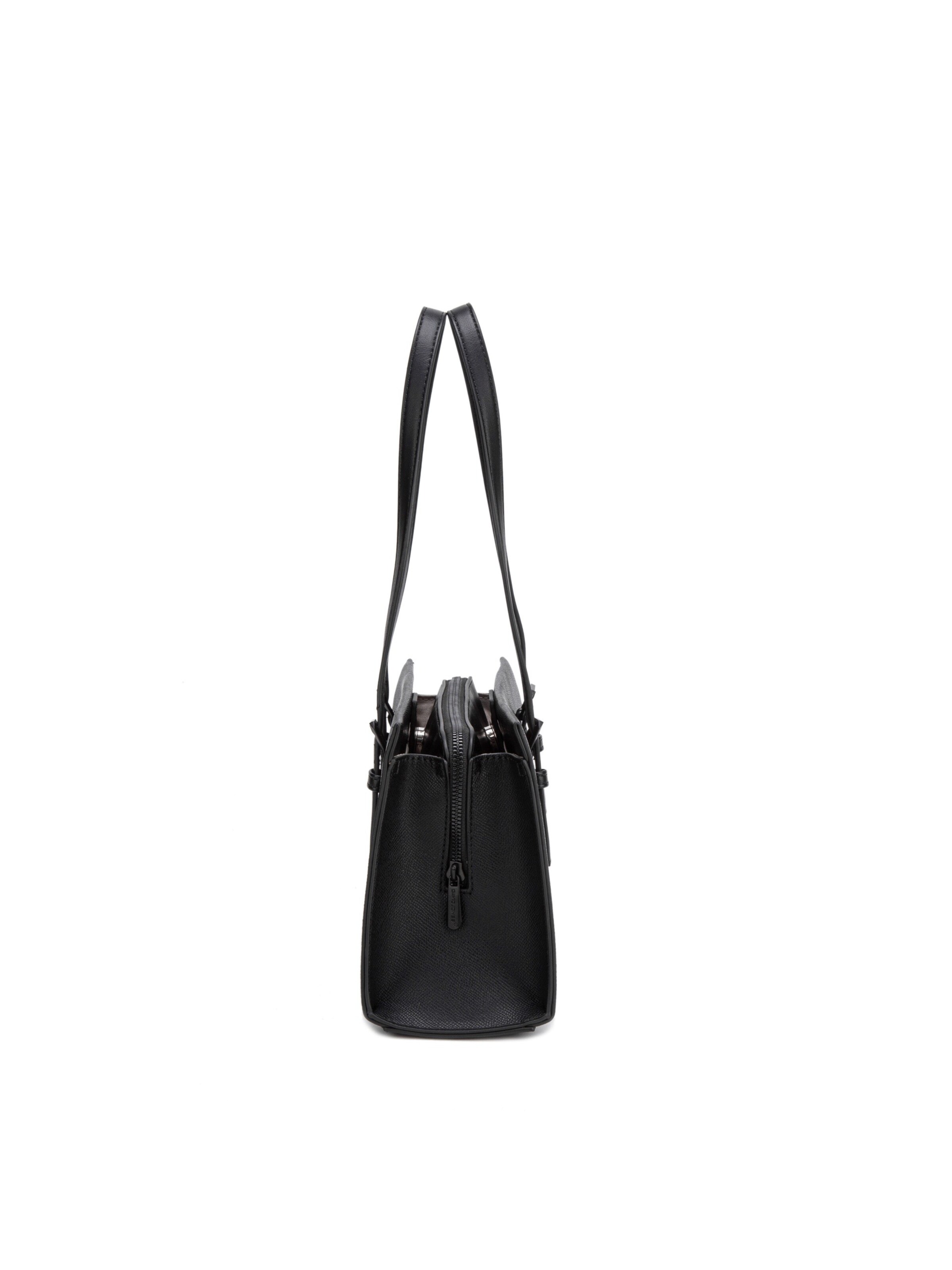Borsa a spalla 'Borsa a spalla David Jones ecopelle Saffiano manici piatti regolabili' di David Jones in nero