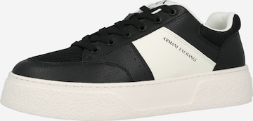 ARMANI EXCHANGE Rövid szárú sportcipők - fekete: elől