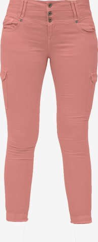 Miracle of Denim Cargo Jeans in Pink: front