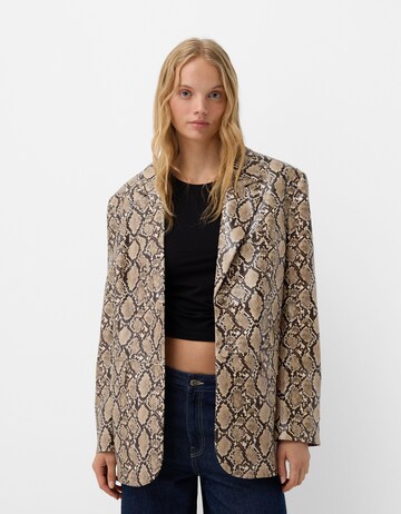 Blazer di Bershka in beige: frontale