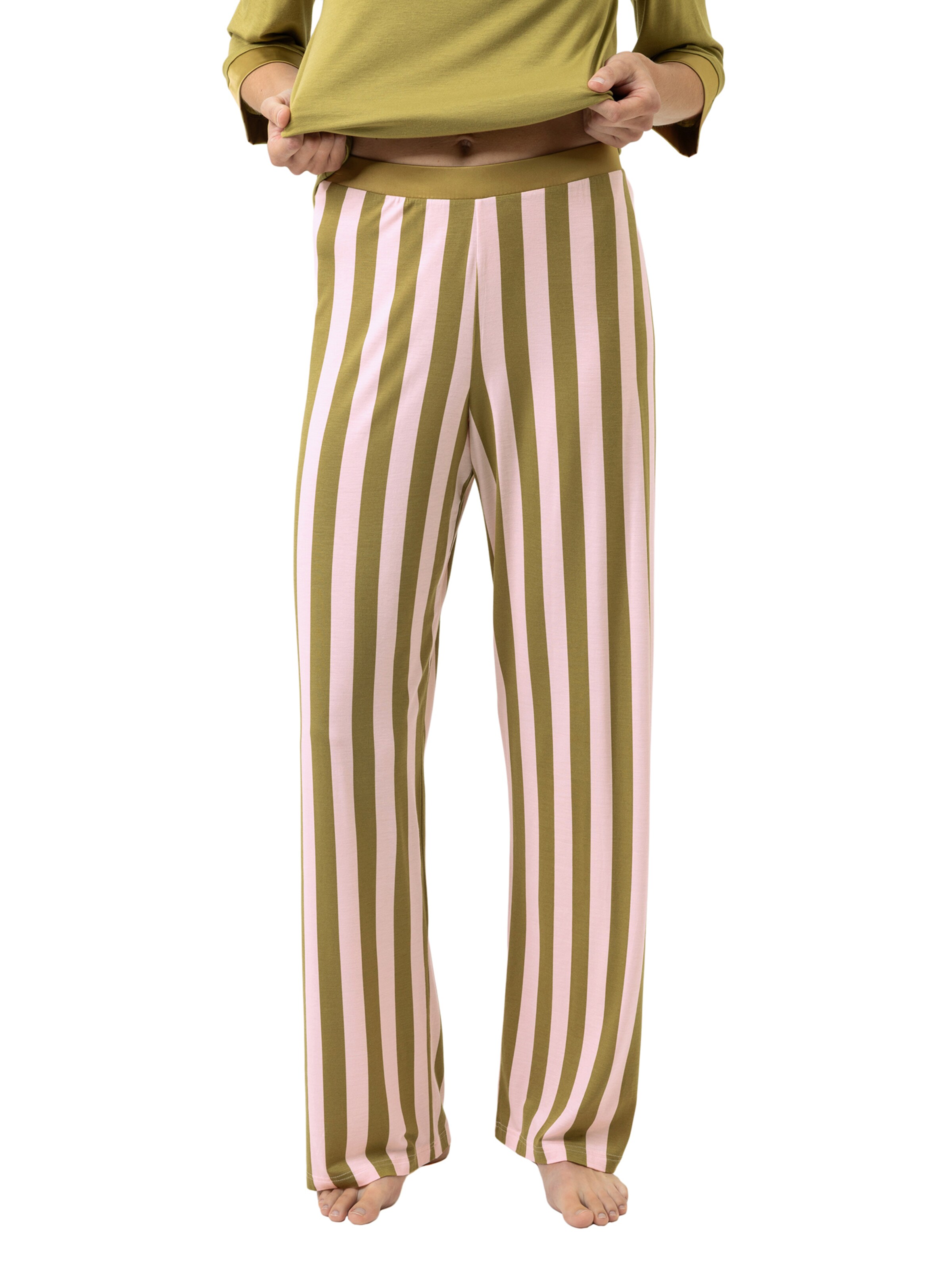 Pantalon de pyjama 'Vivid Lines' Mey en vert : devant