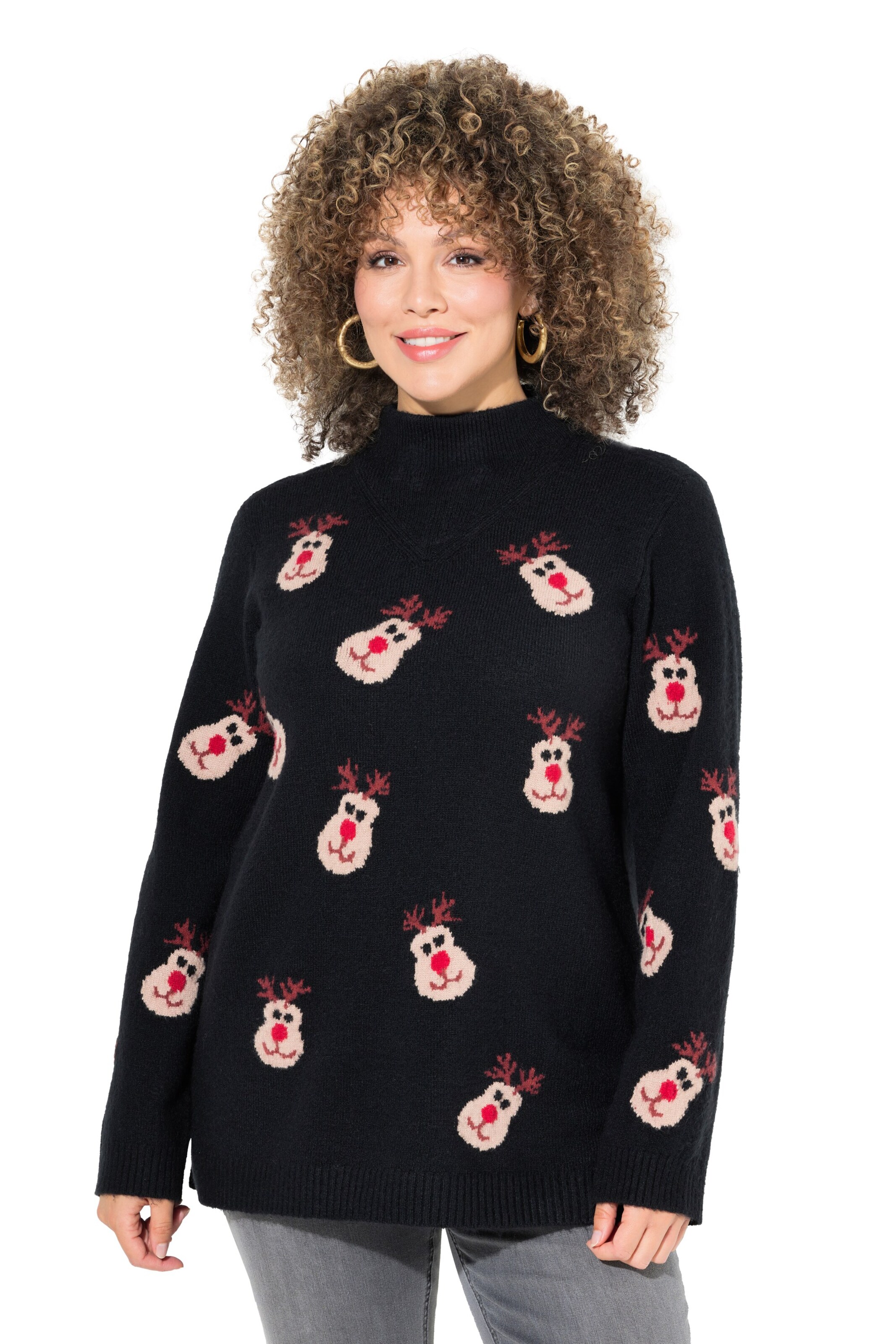 Ulla Popken Pullover in Schwarz: Vorderseite