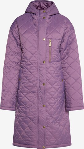 faina Between-Seasons Coat 'Nascita' in Purple: front