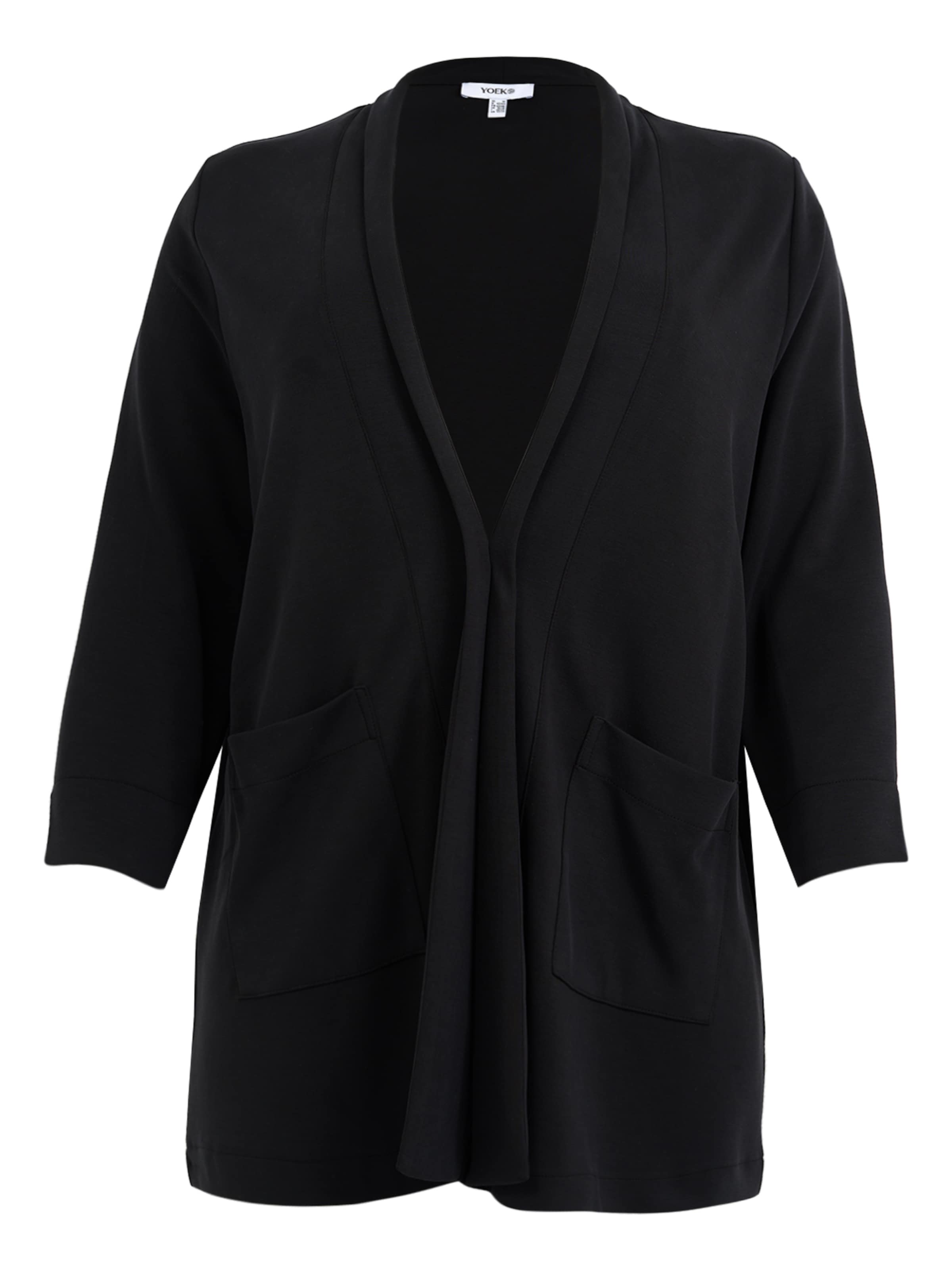 YOEK Knit cardigan in Black: front