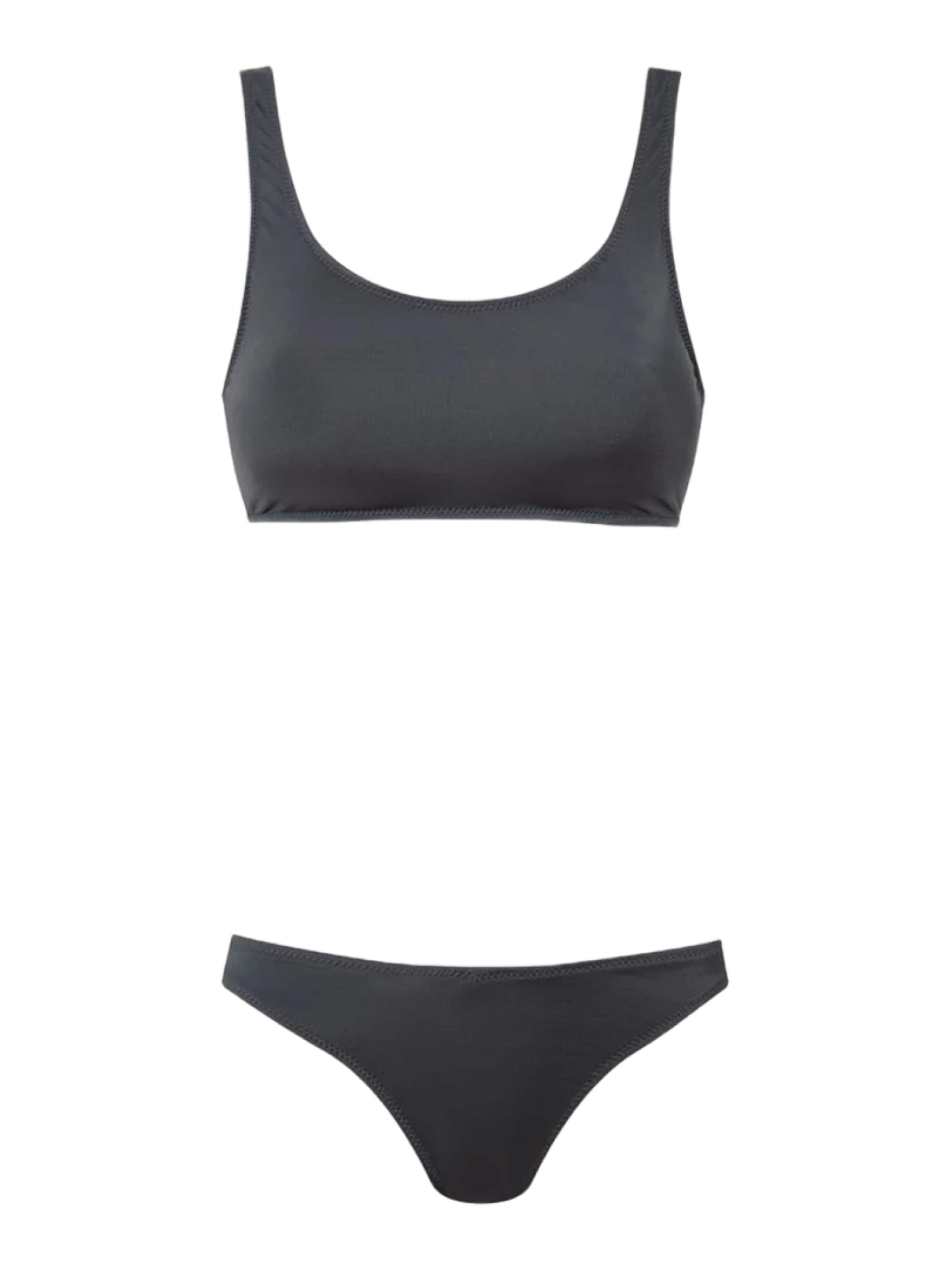 Rivus Bustier Bikini in Grijs: voorkant