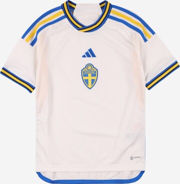 ADIDAS PERFORMANCE Функционална тениска 'Schweden 22' в бяло: отпред