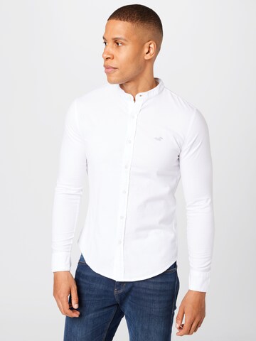 HOLLISTER Slim Fit Hemd in Weiß: Vorderseite