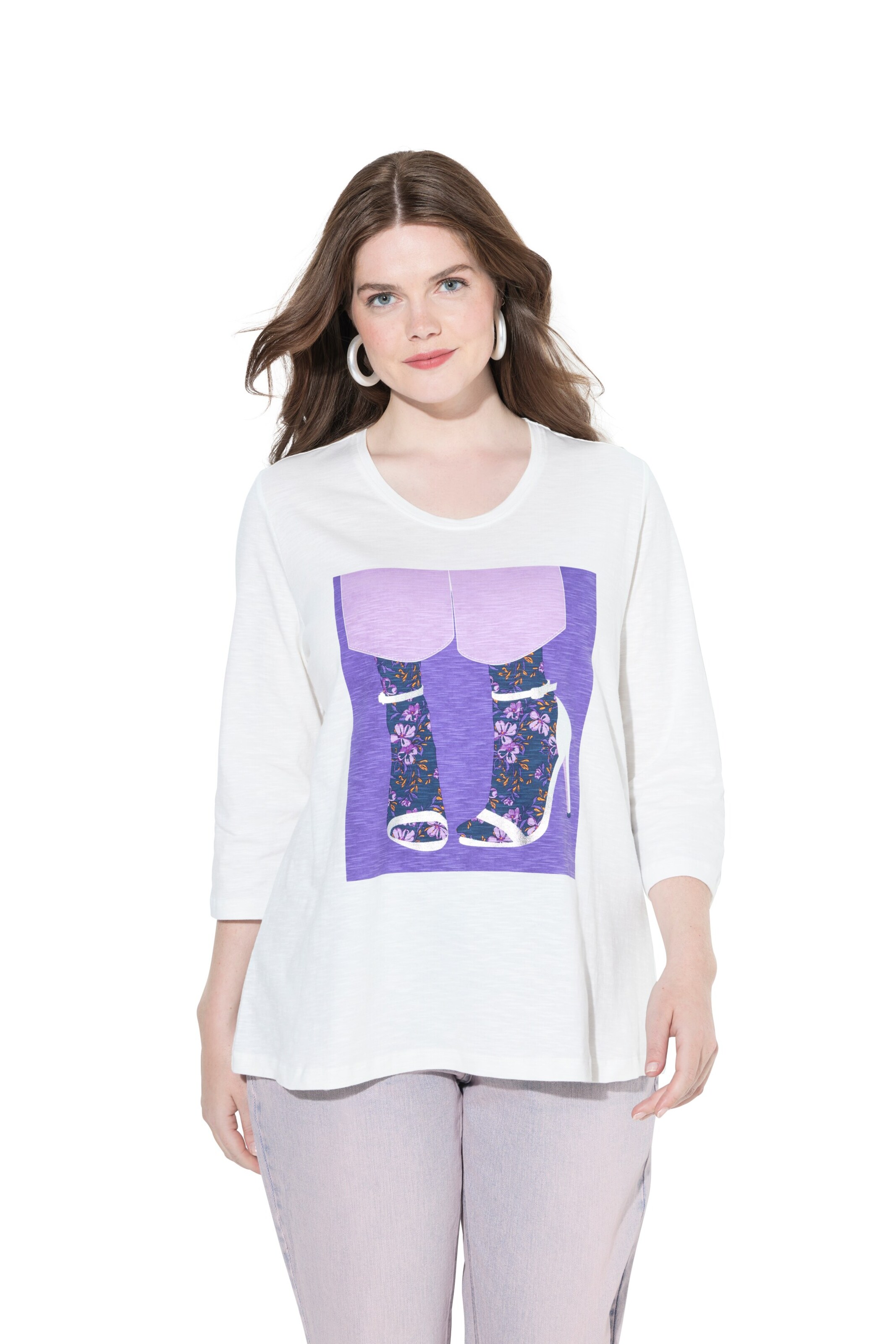 Ulla Popken Shirt in Wit: voorkant