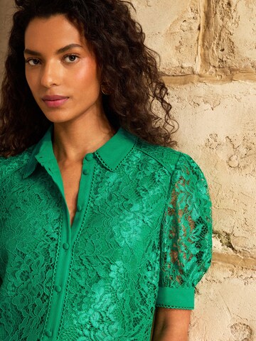 love & roses - Camisa em verde